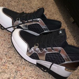 Micheal Kors Black Wedge Sneakers